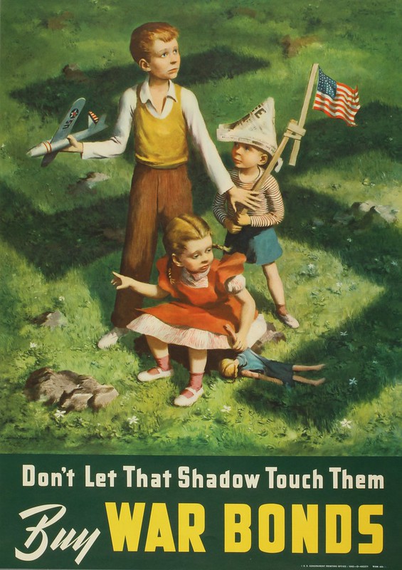 Mass-produced posters portrayed Nazism as the enemy of American children, American values, and Christianity.