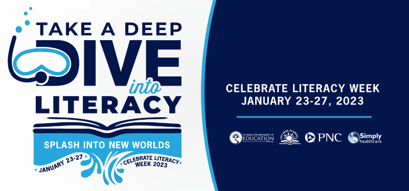 Take a deep dive into literacy. Splash into new worlds. January 23-27
