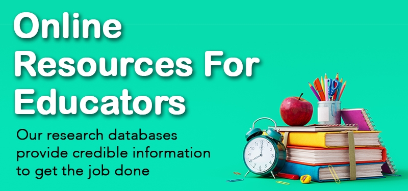Onlne resources for educators graphic