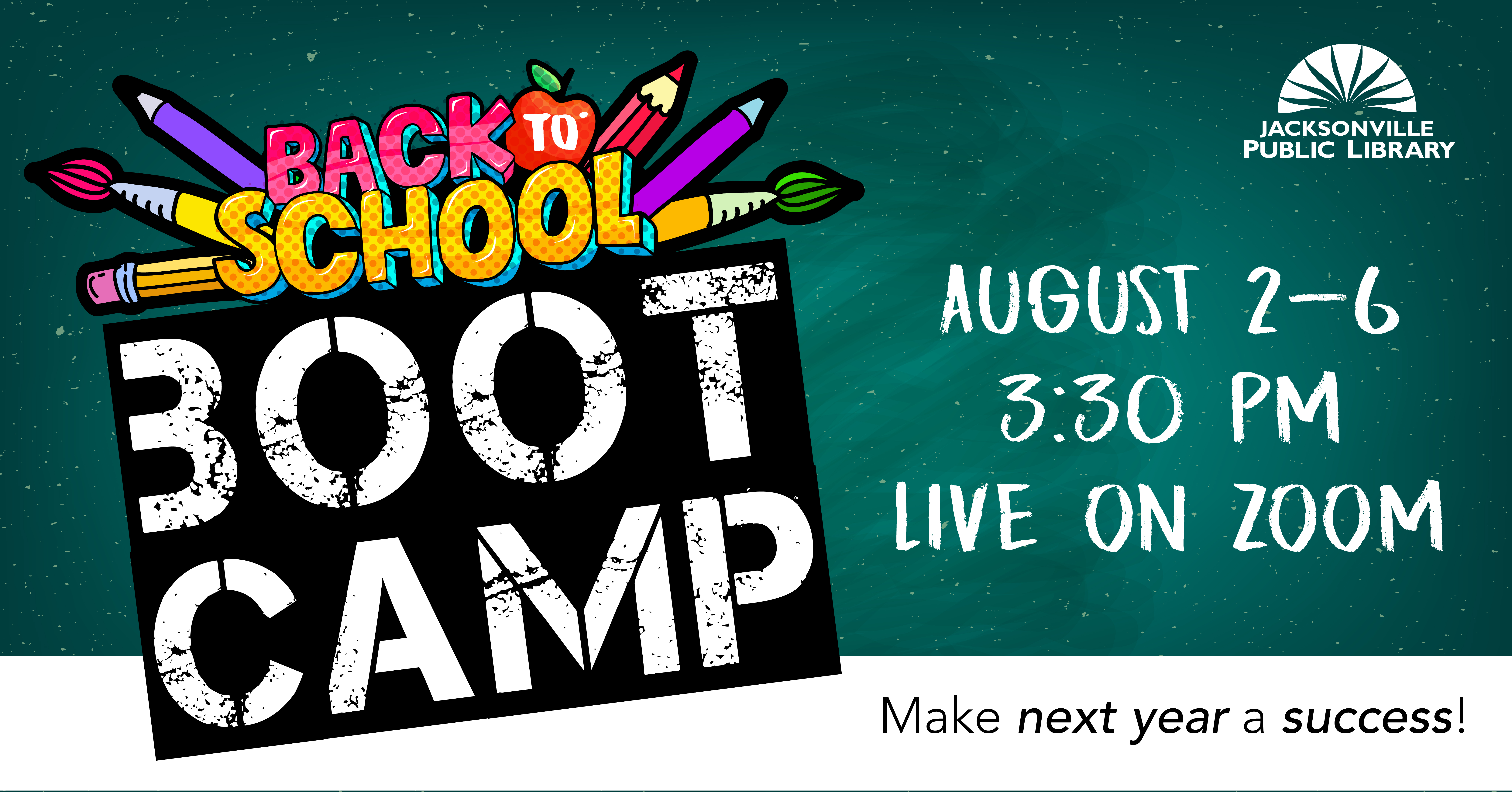 Back to School Boot Camp August 2-6 3:30 pm live on Zoom
