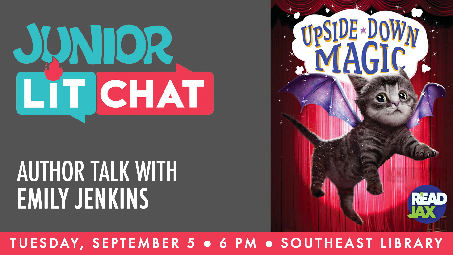Junior Lit Chat with Emily Jenkins Upside Down Magic September 5