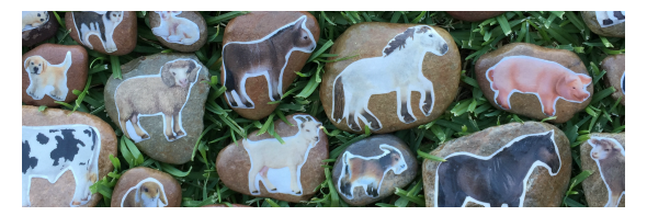 Farm Animal Painted Stones