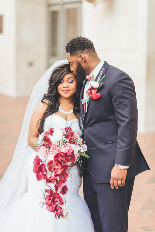 married couple in front of the Main Library