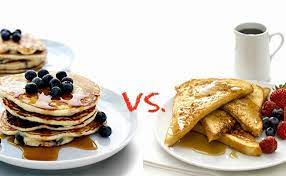 Photo of pancakes vs. French toast