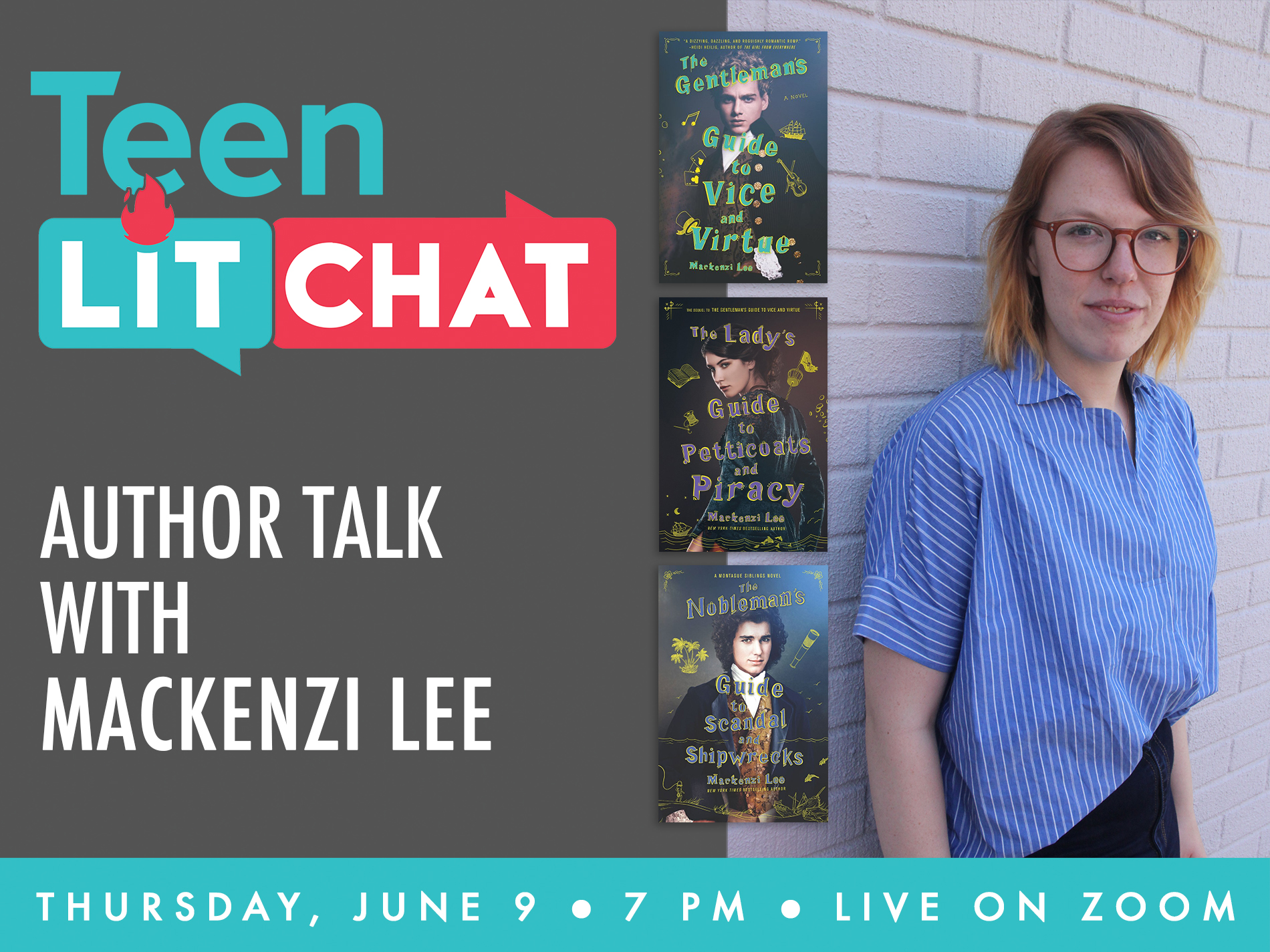 Teen Lit Chat Online Author Talk with Mackenzi Lee | Jacksonville Public  Library