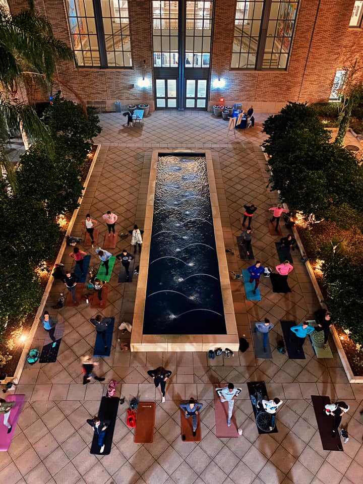 Pure Barre in the library courtyard