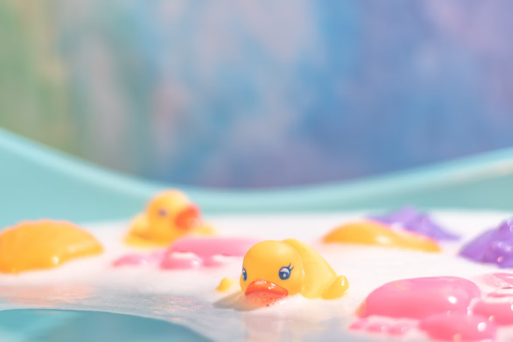 Rubber duck in a bath
