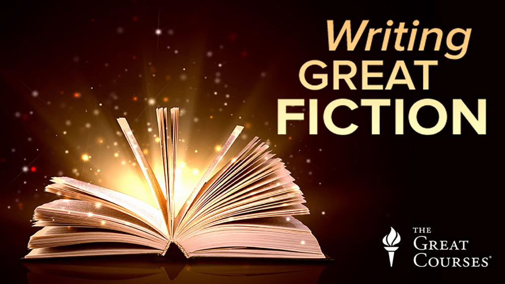 The Great Courses: Writing Great Fiction - Book opening with lights