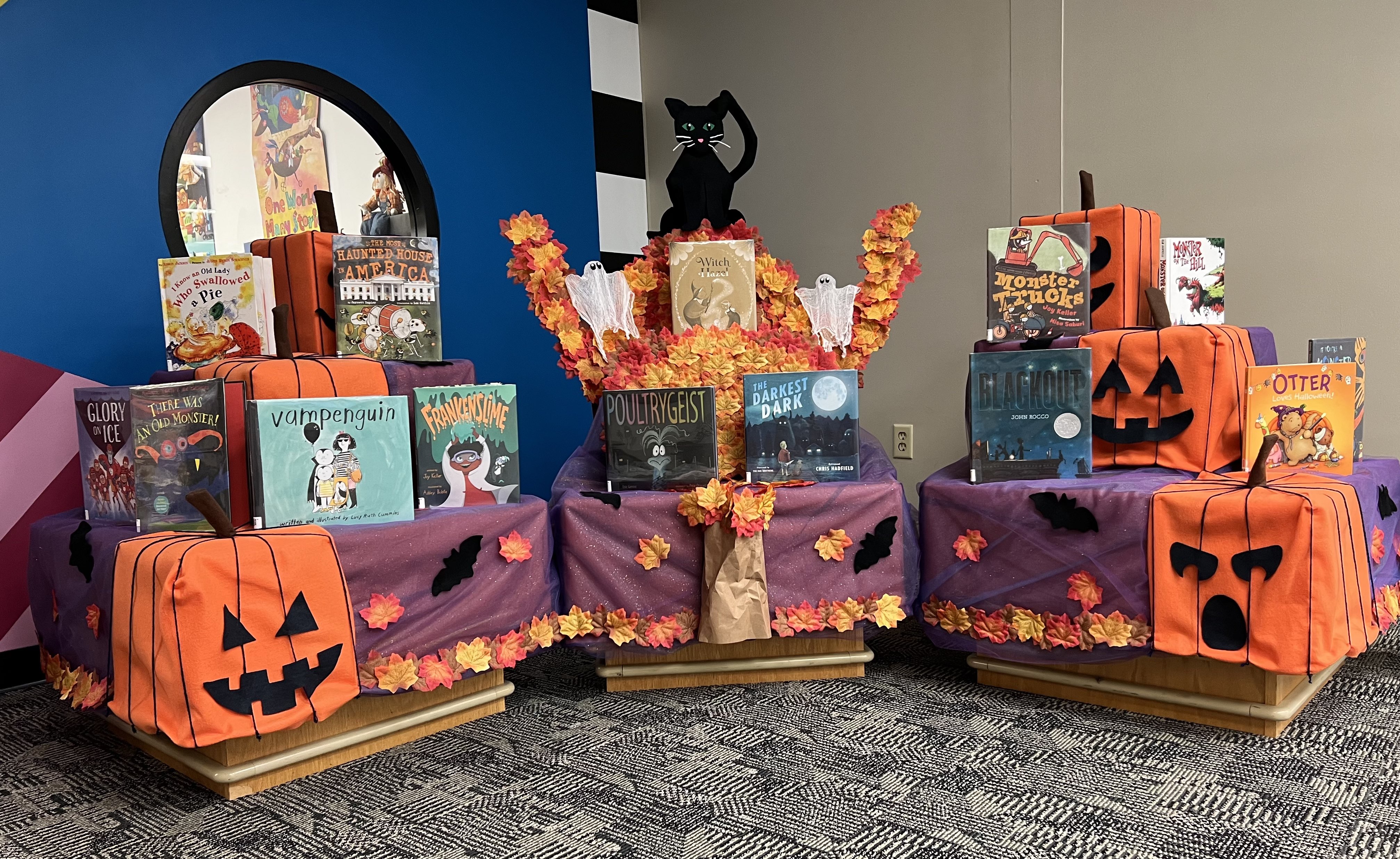 Halloween book display at Webb Wesconnett Library