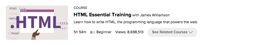 HTML essential training with James Williamson