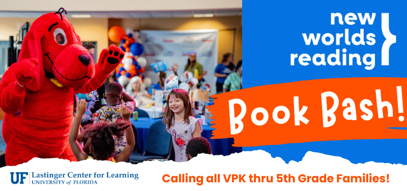 New Worlds Reading Book Bash! Calling all VPK through 5th grade students!