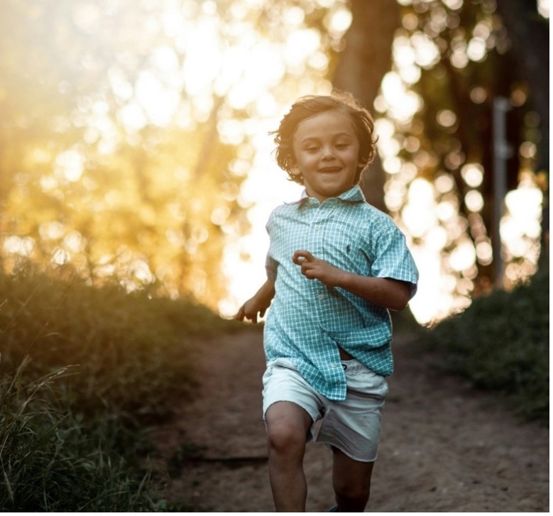 Photo of a child running