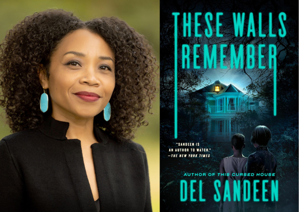 Del Sandeen with the cover of her book These Walls Remember