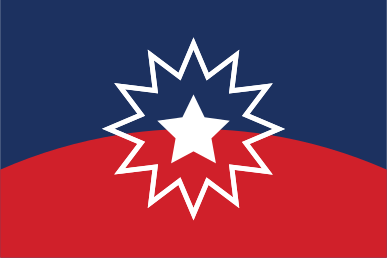 Red, white and blue Juneteenth flag