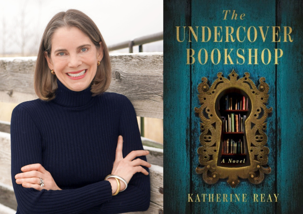 Katherine Reay with the cover of The Undercover Bookshop