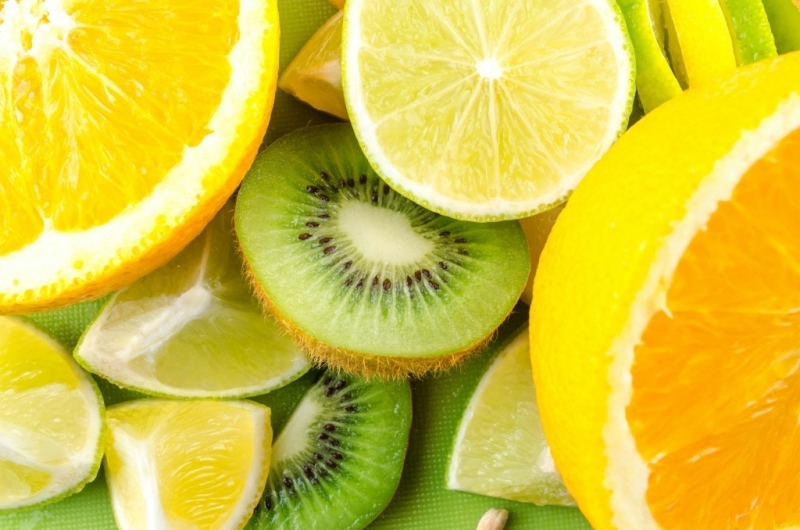 Pile of cut up citrus fruits