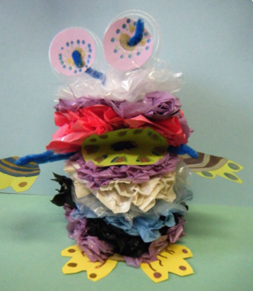 DIY Recycled Plastic Monster