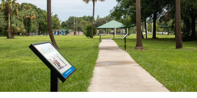 Photo of a Storywalk at A. Philip Randolph Park