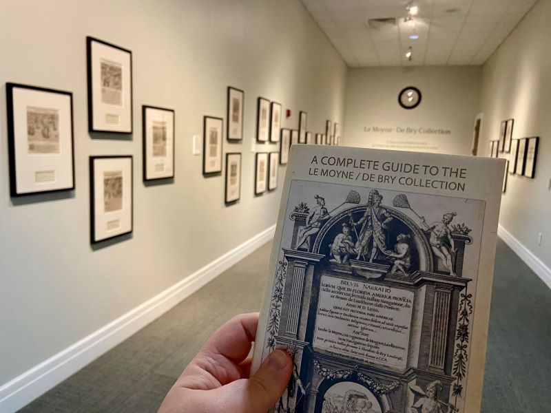 Le Moyne De Bry Engravings on display in the Ansbacher Gallery