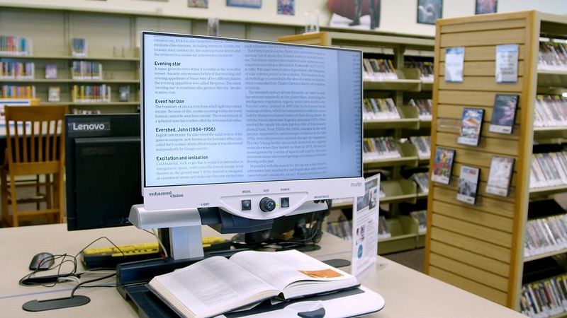 Merlin Ultra magnifying system at Beaches Branch Library