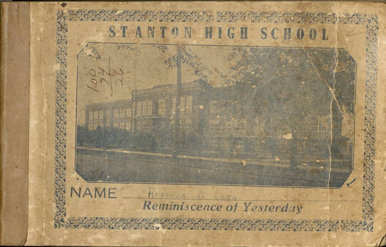 The cover of the 1939 Stanton Memories booklet, including a photo of the school and 'Reminiscence of Yesterday.'