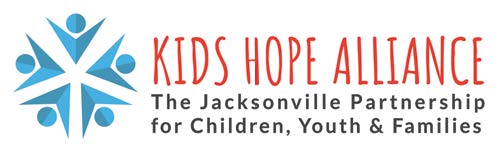 logo for Kids Hope Alliance the Jacksonville Partnership for Children, Youth, and Families
