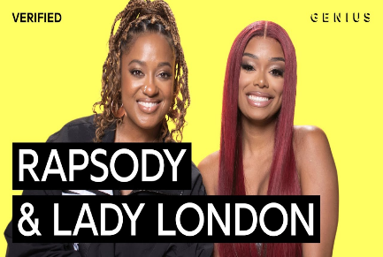 image featuring Rapsody and Lady London on a yellow background