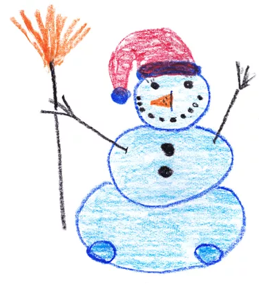 Drawing of a snowman