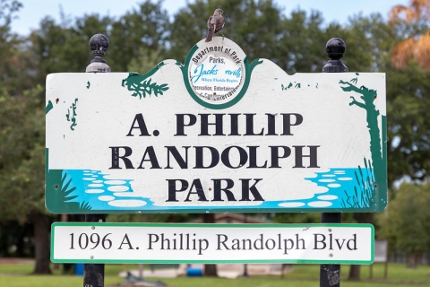 A Phillip Randolph Park sign