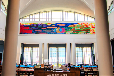 Al Held Mural in the Grand Reading Room