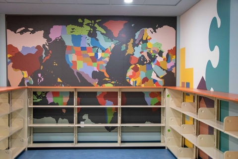 World map on the wall