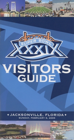 Visitor's Guide (cover) produced by the Jacksonville Super Bowl Host Committee