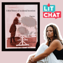 Author Dorsey Craft with the cover of her book A Brief History of Accidental Inventions