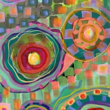 Detail shot of an abstract art piece