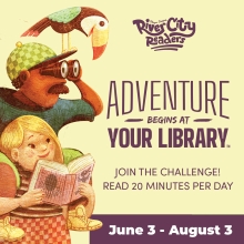 River City Readers Join the Challenge. Read 20 minutes per day. June 3 - August 3.