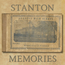 The cover of the 1939 Stanton Memories booklet, including a photo of the school and 'Reminiscence of Yesterday.'