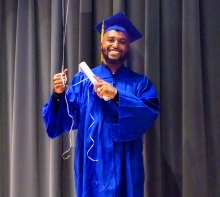 Image of Dante Chandler at his Career Online High School graduation