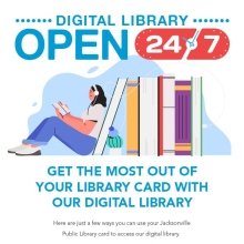 Illustration representing the digital library at Jacksonville Public Library