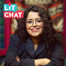 Silvia Moreno-Garcia photo with Lit Chat logo