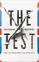 The Test by Sylvain Neuvel The Test by Sylvain Neuvel. Cover looks like it's been cut in an X pattern.