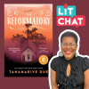 Tananarive Due with the cover of her book The Reformatory