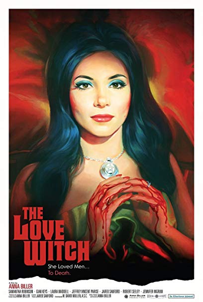 the love witch, Kanopy, free horror movies, technicolor melodrama