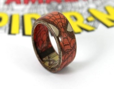upcycled spider-man ring