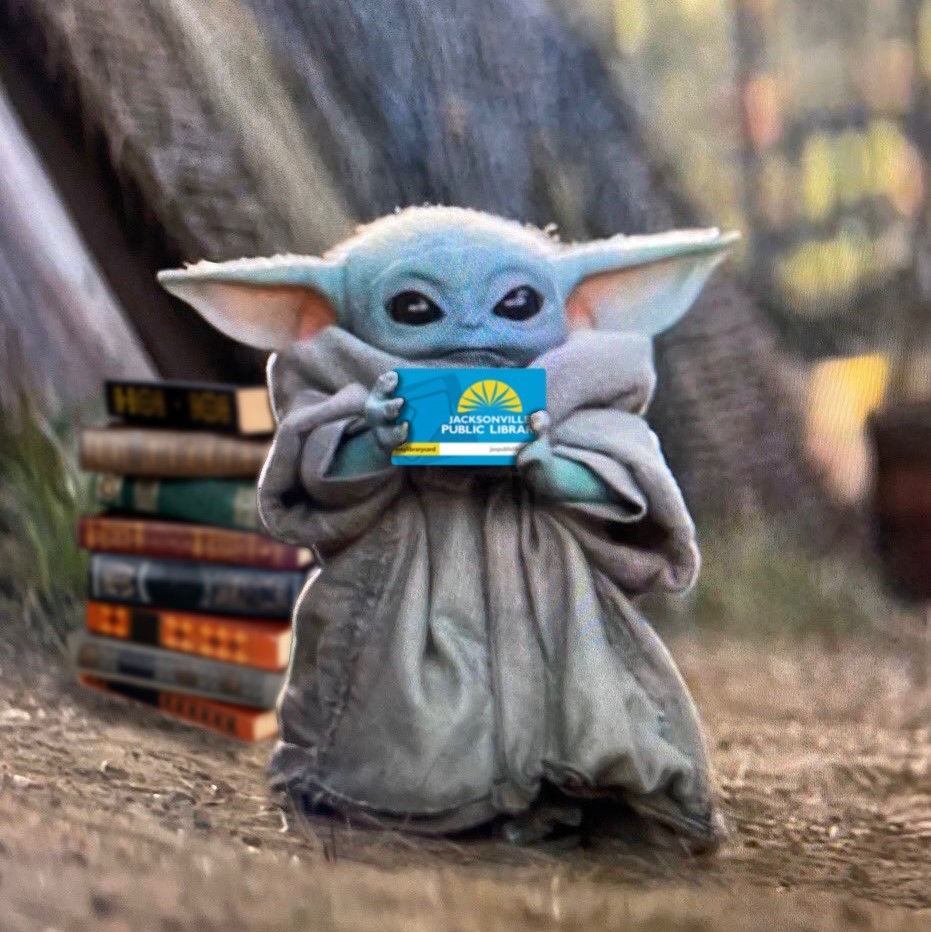 baby yoda, jacksonville public library, book lists